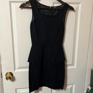Guess black mesh top fitted peplum mini dress - size XS - small seam rip​​